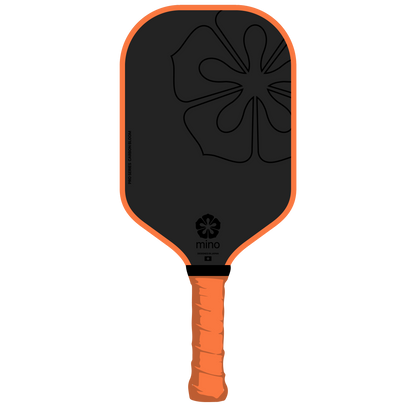 Mino Carbon Bloom Paddle Design - Orange (Back)