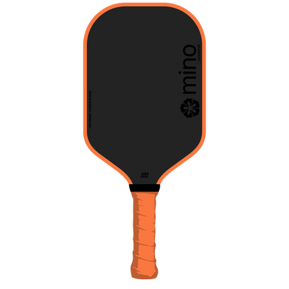 Mino Carbon Bloom Paddle Design - Orange (Front)