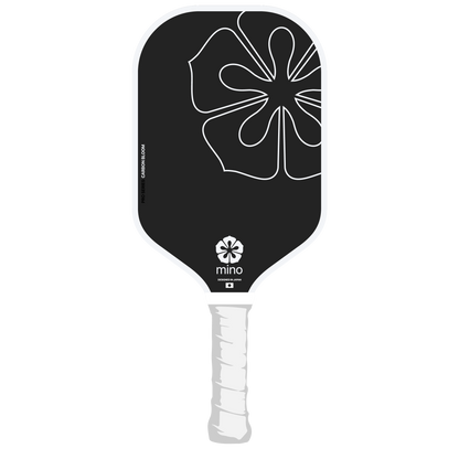 Mino Carbon Bloom Paddle Design - White (Back)